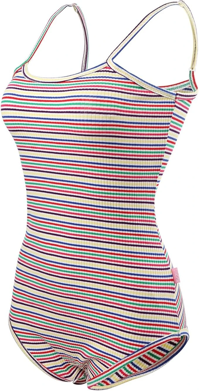 Cotton Button Crotch Women Sling Onesie Bodysuit Pajamas Romper suppliers
