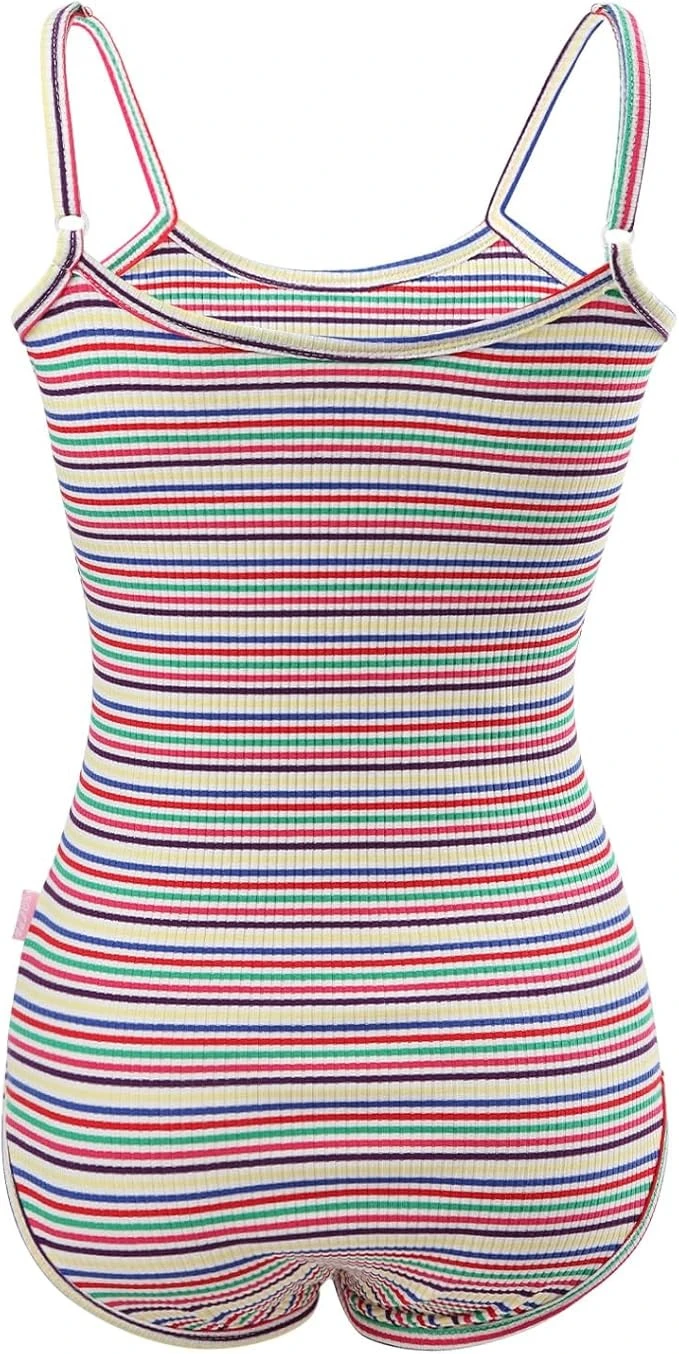 Cotton Button Crotch Women Sling Onesie Bodysuit Pajamas Romper factory